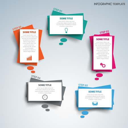 Info graphic with abstract design dialog bubbles vector eps 10のイラスト素材