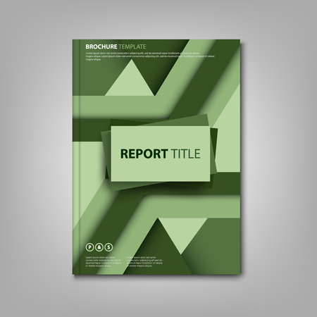 Brochures book or flyer with green abstract design pattern vector eps 10のイラスト素材