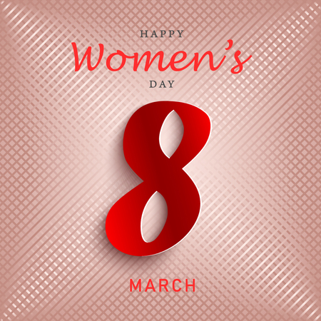 Womens day poster in red design vector eps 10のイラスト素材