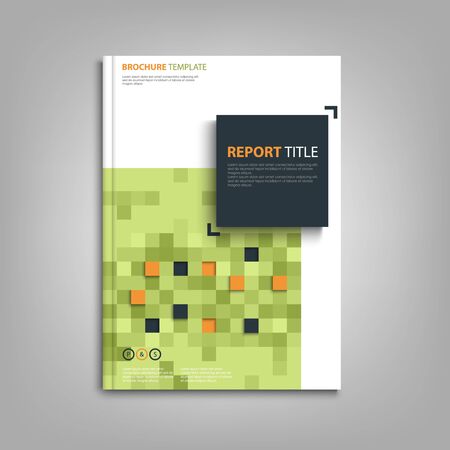 Brochures book or flyer with mosaic square patternのイラスト素材