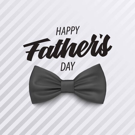 Fathers Day poster with bow tie in gray design vector eps 10のイラスト素材