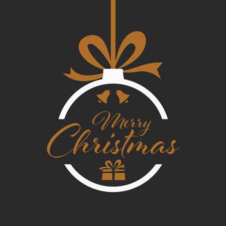 Christmas card with hanging sphere in dark design vector eps 10のイラスト素材