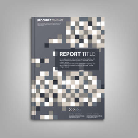 Brochures book or flyer with abstract colorful mosaic template vector eps 10のイラスト素材