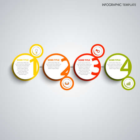 Info graphic with abstract round design pointers template vector eps 10のイラスト素材
