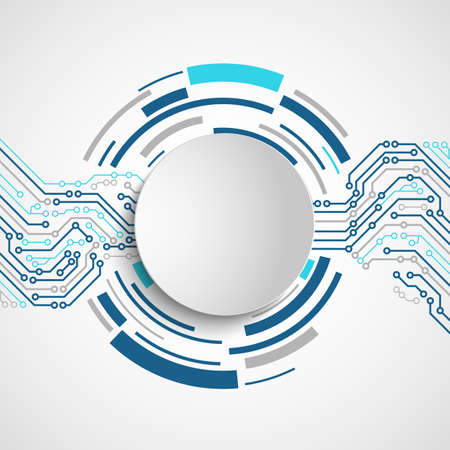 Abstract background with circuit board and circle pointer vector eps 10のイラスト素材