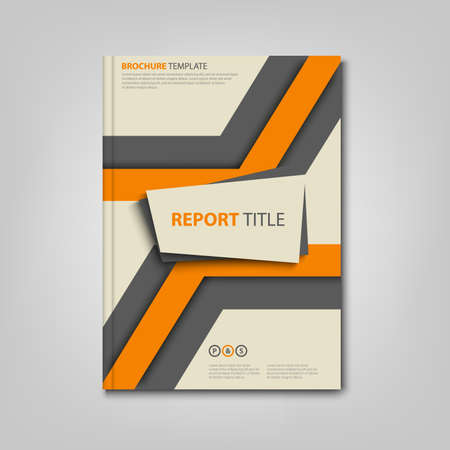 Brochures book or flyer with abstract stripes and signs design vector eps 10のイラスト素材