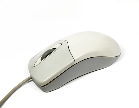 The computer mouse on a light backgroundの写真素材