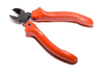 The electrotechnical tool of the professional. The image is isolated on white.の写真素材