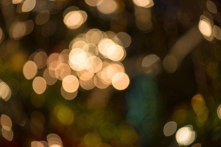 Abstract circular bokeh of christmasligthの写真素材