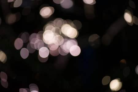 Abstract circular bokeh of christmasligthの写真素材