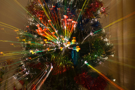 Abstract circular bokeh of christmasligthの写真素材