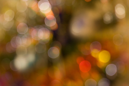 Abstract circular bokeh of christmasligthの写真素材