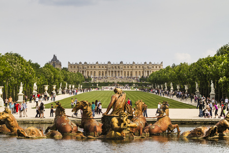 Fountain of Apollo in garden of Versailles Palaceのeditorial素材