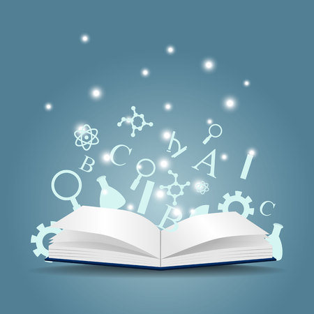 Vector knowledge concept , education , open book and icon subjects.のイラスト素材