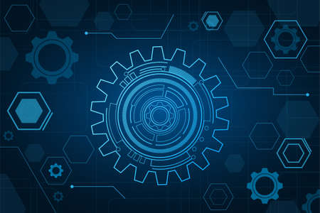 digital technology and engineering, digital telecoms concept, Hi-tech,futuristic technology background, vector illustration.のイラスト素材