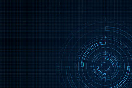 Sci fi futuristic user interface, HUD, Technology abstract background , Vector illustration.のイラスト素材