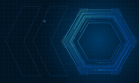 vector sci fi hexagonal futuristic pattern, innovation future technology background,