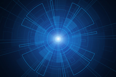 Sci fi futuristic user interface, HUD, Technology abstract background , Vector illustration.のイラスト素材