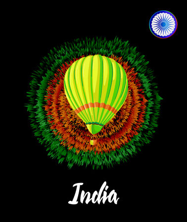 Illustration of Happy Indian Independence day poster or banner backgroundのイラスト素材