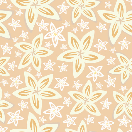 Pretty daisy floral print seamless background illustration.のイラスト素材