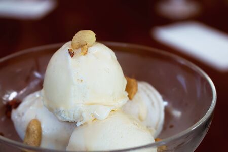 Coconut milk ice cream.の写真素材