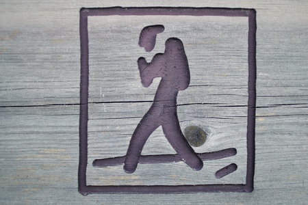 Wood tourist sign の写真素材