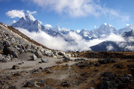 Picturesque nepalese landscape の写真素材
