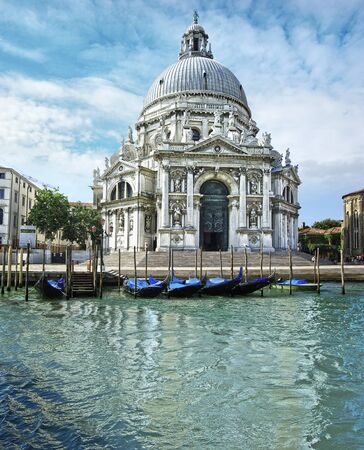 Traditional Venetian landscape with a canal  Venice, Italyの写真素材