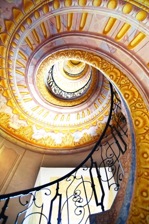 Imperial Stairs closeup in Melk Abbey, Austriaのeditorial素材