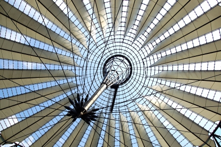Dome closeup of the Sony Center, Berlinのeditorial素材