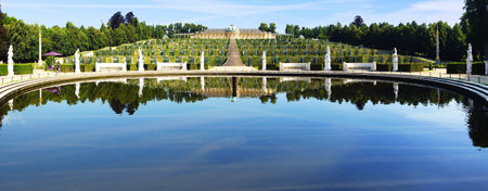 landscape with Sanssouci palace in Potsdam, Germany 