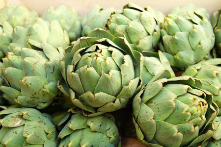 The artichoke close up   Natural vegetable background の写真素材