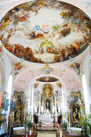 Interior of the Church at Oberammergau  Germanyのeditorial素材