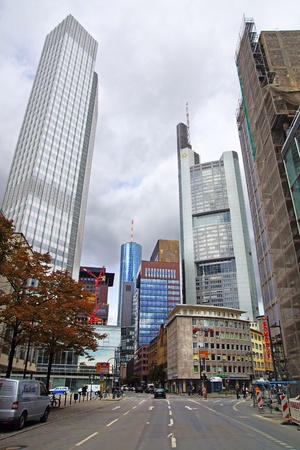 Picturesque panorama of Frankfurt am Main, Germany.; September 26,2012 in Frankfurt,Germany のeditorial素材