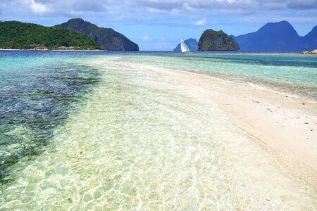 Picturesque sea landscape. Snake Island. El Nido, Philippinesの写真素材