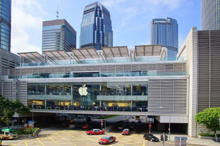 Apple Inc. opened its  first store in Hong Kong.のeditorial素材