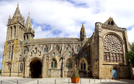 Cathedral in Saint Pol de Leon. Brittany, Franceの写真素材