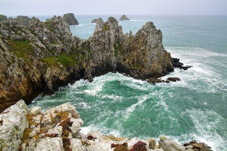 Pointe de Pen-Hir, Crozon peninsula. Brittany, Franceの写真素材