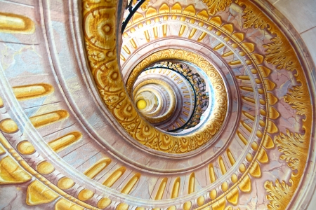 Imperial Stairs closeup in Melk Abbey, Austriaのeditorial素材