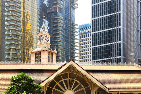SINGAPORE - FEBRUARY 03, 2014  Telok Ayer Market, also known colloquially as Lau Pa Sat  old market ...