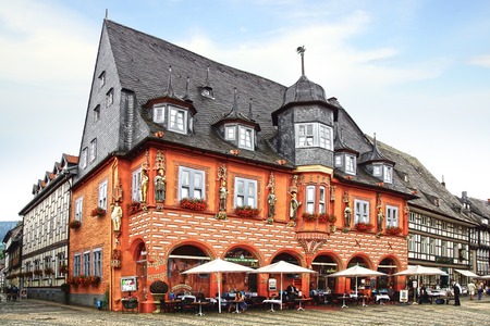 The Kaiserworth in the historic centre of  Goslar, Germany.のeditorial素材