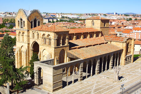 Basilica of San Vicente in Avila, Spainの写真素材