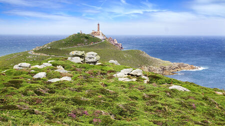 Lighthouse Cabo Vilan at \"Coast of Death\", Galicia, Spainの写真素材