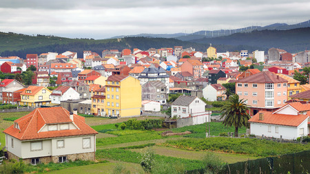 The old town vintage architecture in Galicia, Spainの写真素材