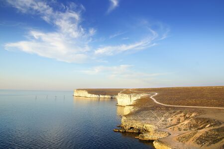 Picturesque sea landscape with Cape Tarhankut. Crimeaの写真素材