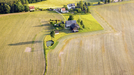 Picturesque nature rural landscape with plantation. Germanyの写真素材