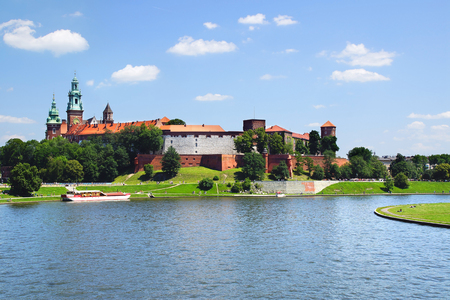 Picturesque landscape with Wawel Castle. Krakow, Polandの写真素材