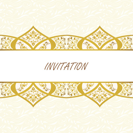 Vector decorative frame. Elegant element for design template, place for text.Floral border. Lace decor for birthday and greeting card, wedding invitation.のイラスト素材