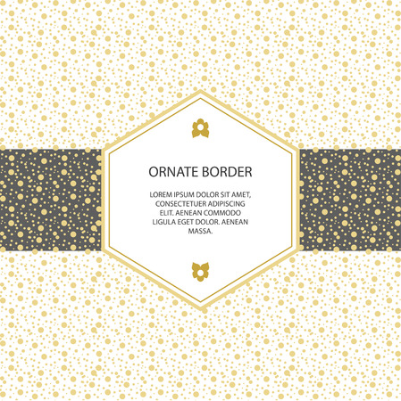 Save the date, wedding invitation card template with golden color circle background. Vector illustration.のイラスト素材