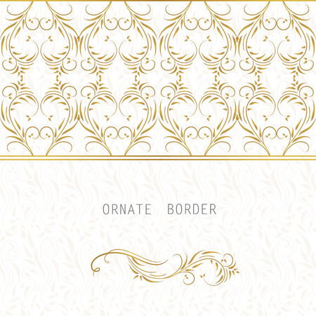 Vector decorative frame. Elegant element for design template, place for text.Floral border. Lace decor for birthday and greeting card, wedding invitation.のイラスト素材